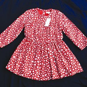 NWT 2T GYMBOREE SWEETHEART SHOPPE L/S HEARTS DRESS